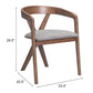 Cairo Dove Gray & Walnut Dining Chair