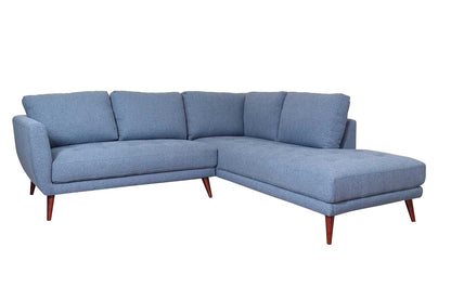 Casey Blue Upholstered Sectional Sofa – 95" Sectional Sofa