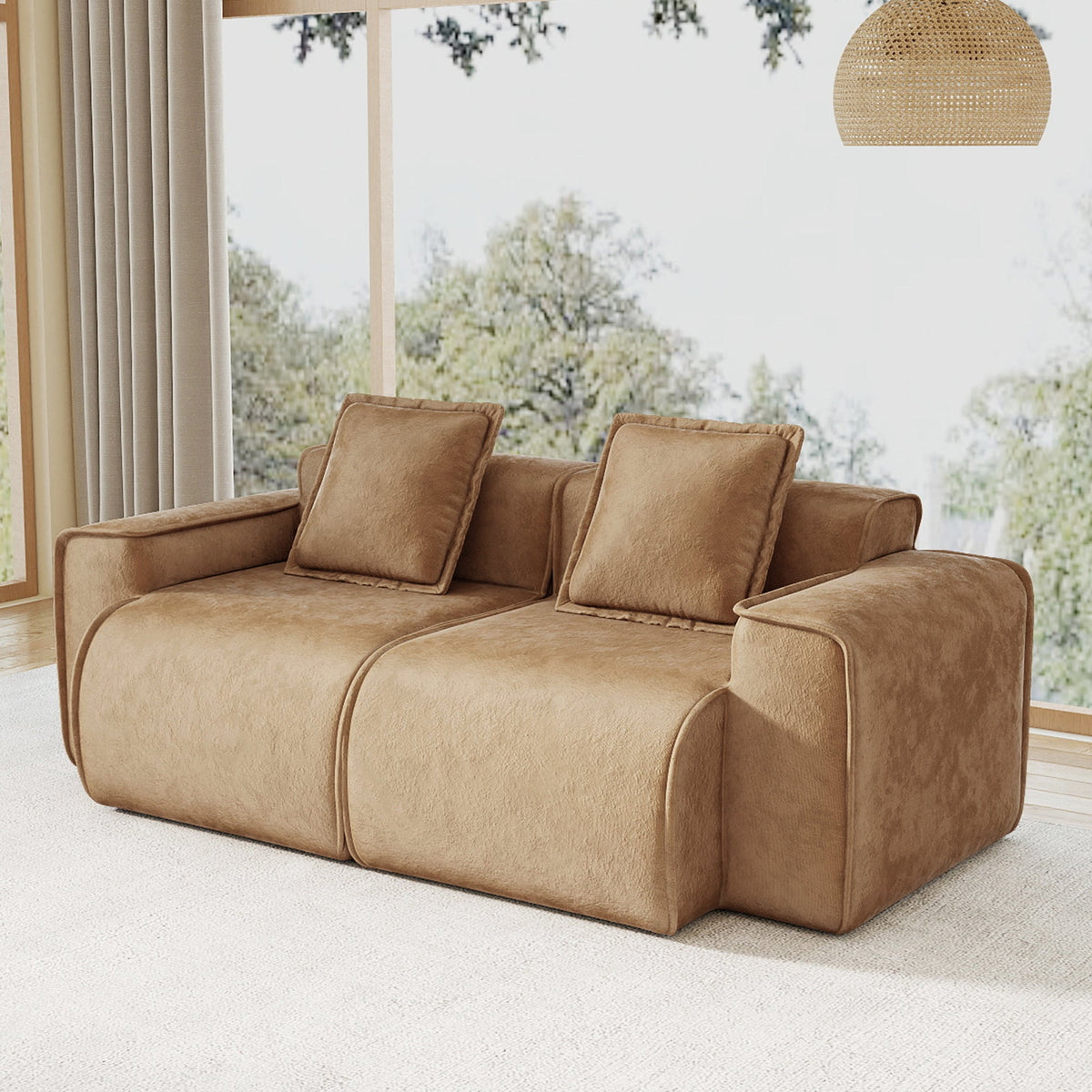 LSF&RSF Sofa Velvet Brown (merge-hero)
