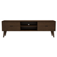 Adrian MCM Solid Wood Media Console TV Stand – 71” Walnut Entertainment Center (Fits Up to 72” TVs) in a sleek design.