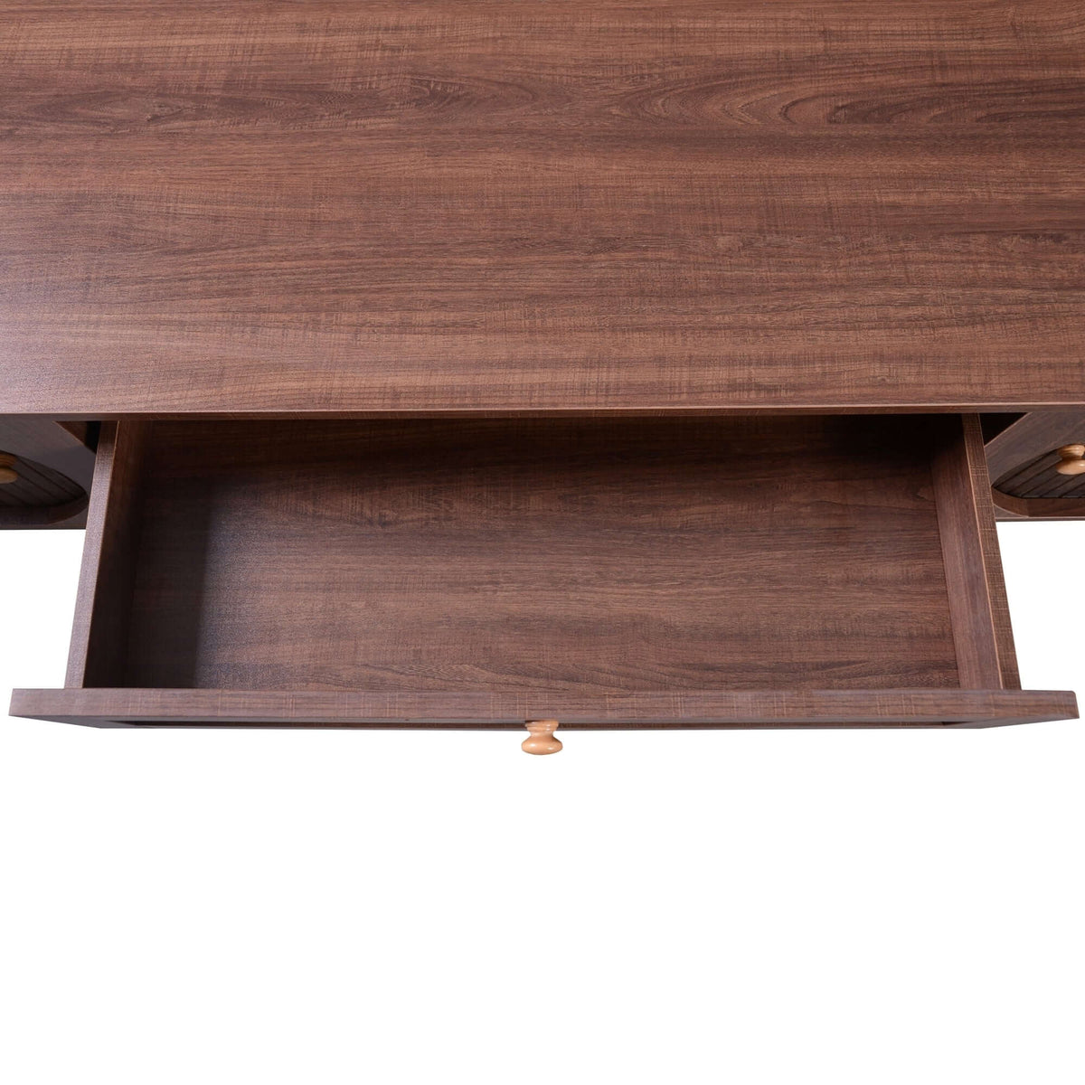 MCM Styled TV Stand Entertainment Center Solid Wood & MDF, Brown 67" - Revel Sofa 