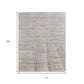 9' X 13' Ivory And Gray Abstract Hand Knotted Distressed Area Rug showing the unique design and dimensions.