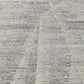9' X 13' Ivory and Gray Abstract Hand Knotted Worn Faded Area Rug with a subtle ivory and gray abstract pattern.
