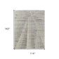 9' X 13' Ivory and Gray Abstract Hand Knotted Worn Faded Area Rug dimensions showing 162" x 114" features.