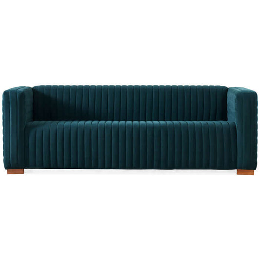 Elara Channel Tufted Velvet Sofa 90" (3 Colors)