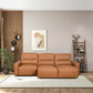 Grant Top-Grain Leather Convertible 3-Seat Sofa 78“
