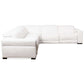 Yohan Reclining White Boucle Sectional Corner Sofa 139"