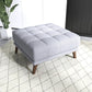 Addison MCM Tufted Square Ottoman (Color & Upholstery Options)