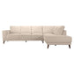 Amara MCM Cream Chaise Sofa Sectional 120"