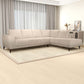 Amara MCM Cream Chaise Sofa Sectional 120"
