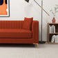 Angelina Midcentury Channel Tufted Sofa 84" (6 Colors)