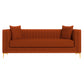 Angelina Midcentury Channel Tufted Sofa 84" (6 Colors)