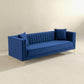 Angelina Midcentury Channel Tufted Sofa 84" (6 Colors)