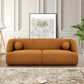 Anna Boucle Fabric Upholstered Sofa 87" (4 Colors)