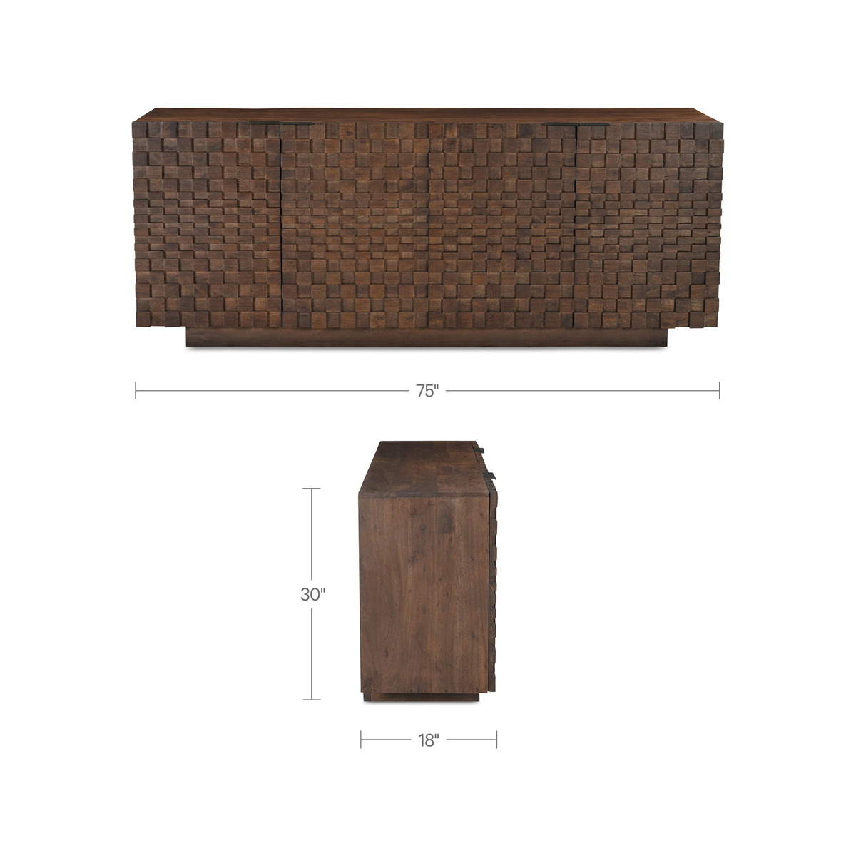 Easton Sideboard – 75" Acacia Wood Sideboard (14)