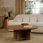 Treccia Coffee Table – 42" Solid Oak Round Coffee Table (8)