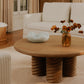 Treccia Coffee Table – 42" Solid Oak Round Coffee Table (5)