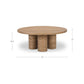 Treccia Coffee Table – 42" Solid Oak Round Coffee Table (9)