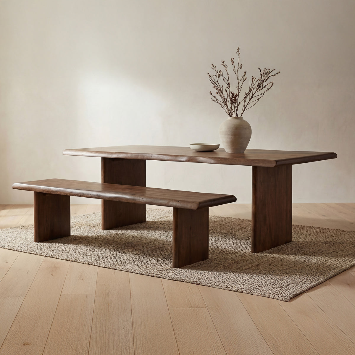 Lila Dining Bench – 69" Acacia Wood Dining Bench (8)