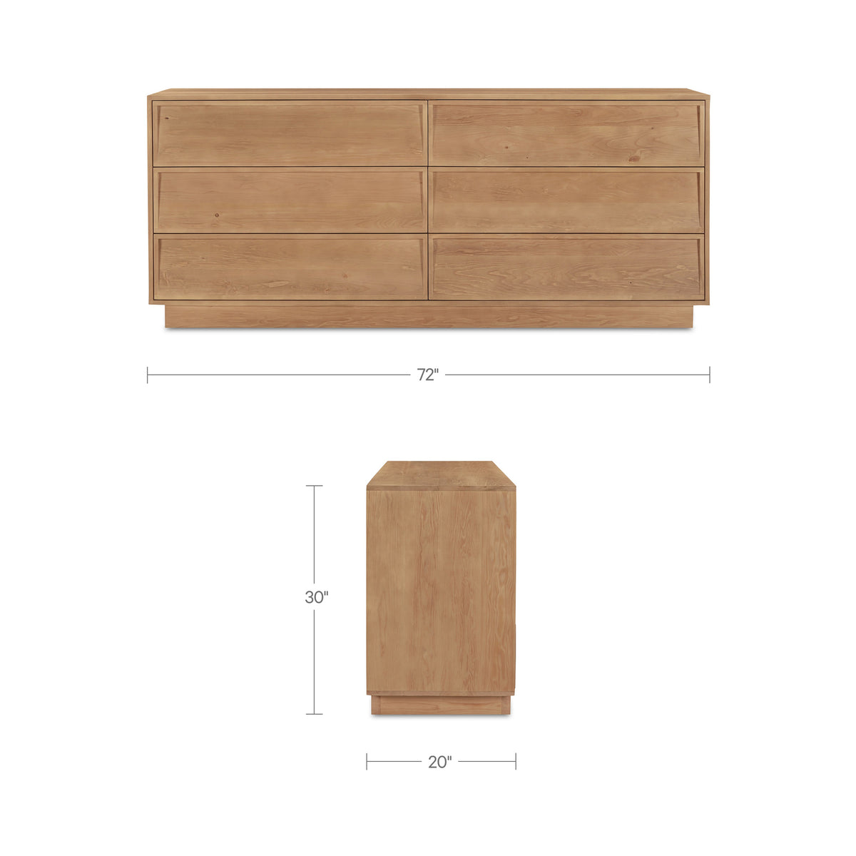 Hudson Dresser – 72" Hemlock 6 Drawer Dresser (8)