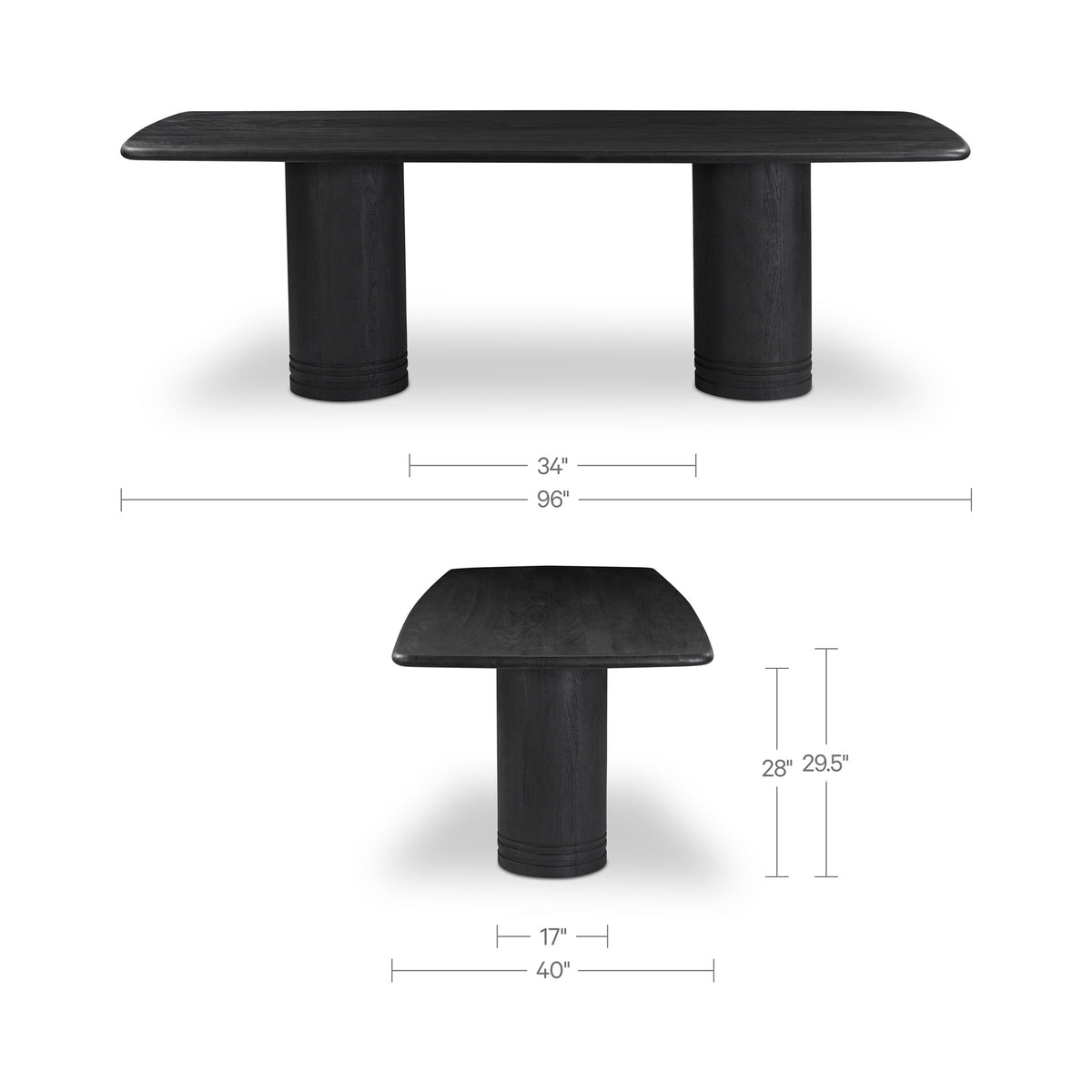 Daphne Dining Table – 96" Pedestal Dining Table (2 Colors) (9)