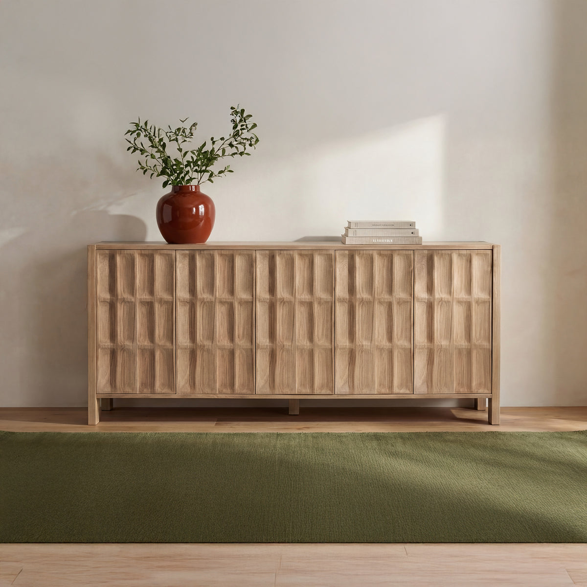 Roland Sideboard – 84" Solid Oak Sideboard (11)