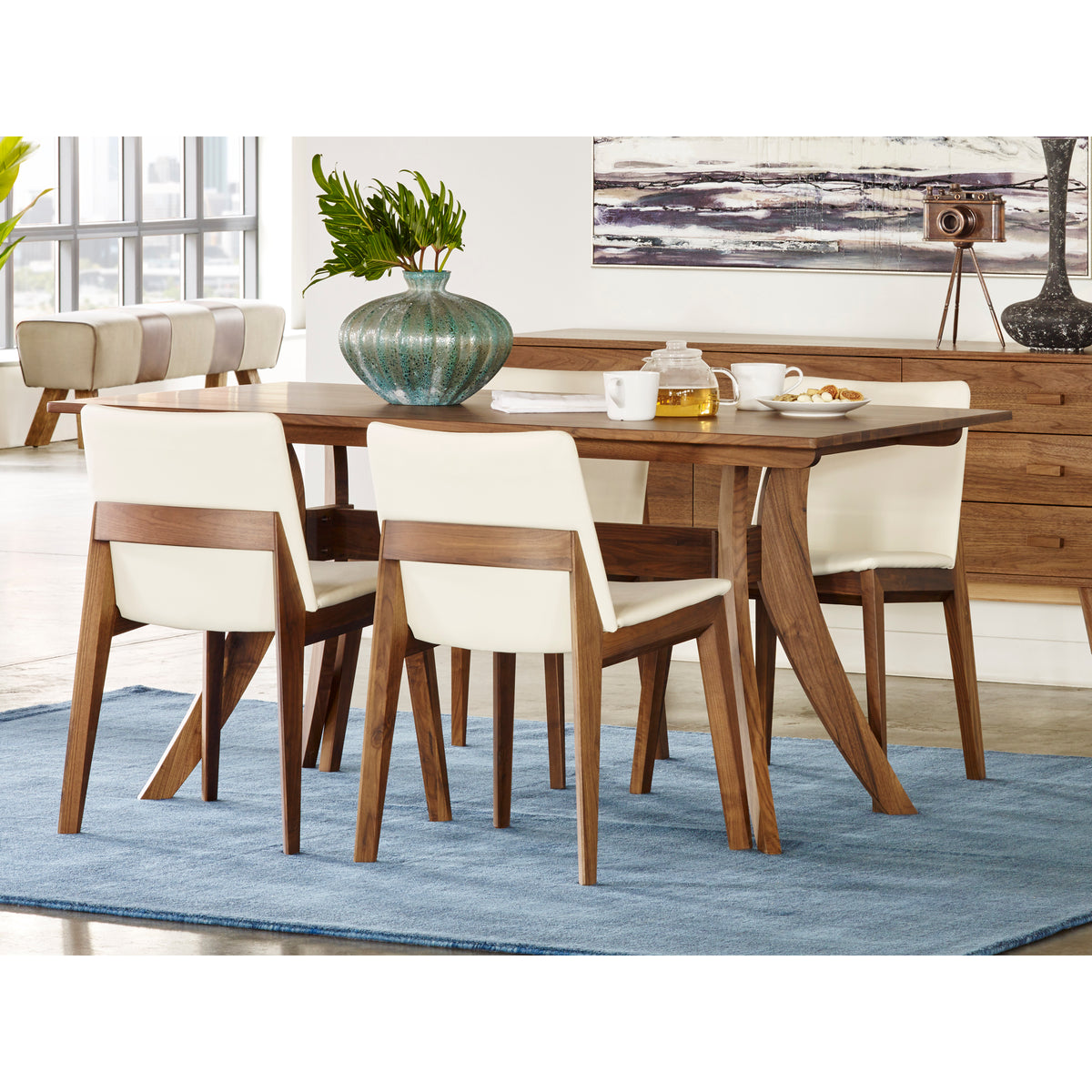Florence Small Dining Table – 63" Solid Walnut Dining Table (5)
