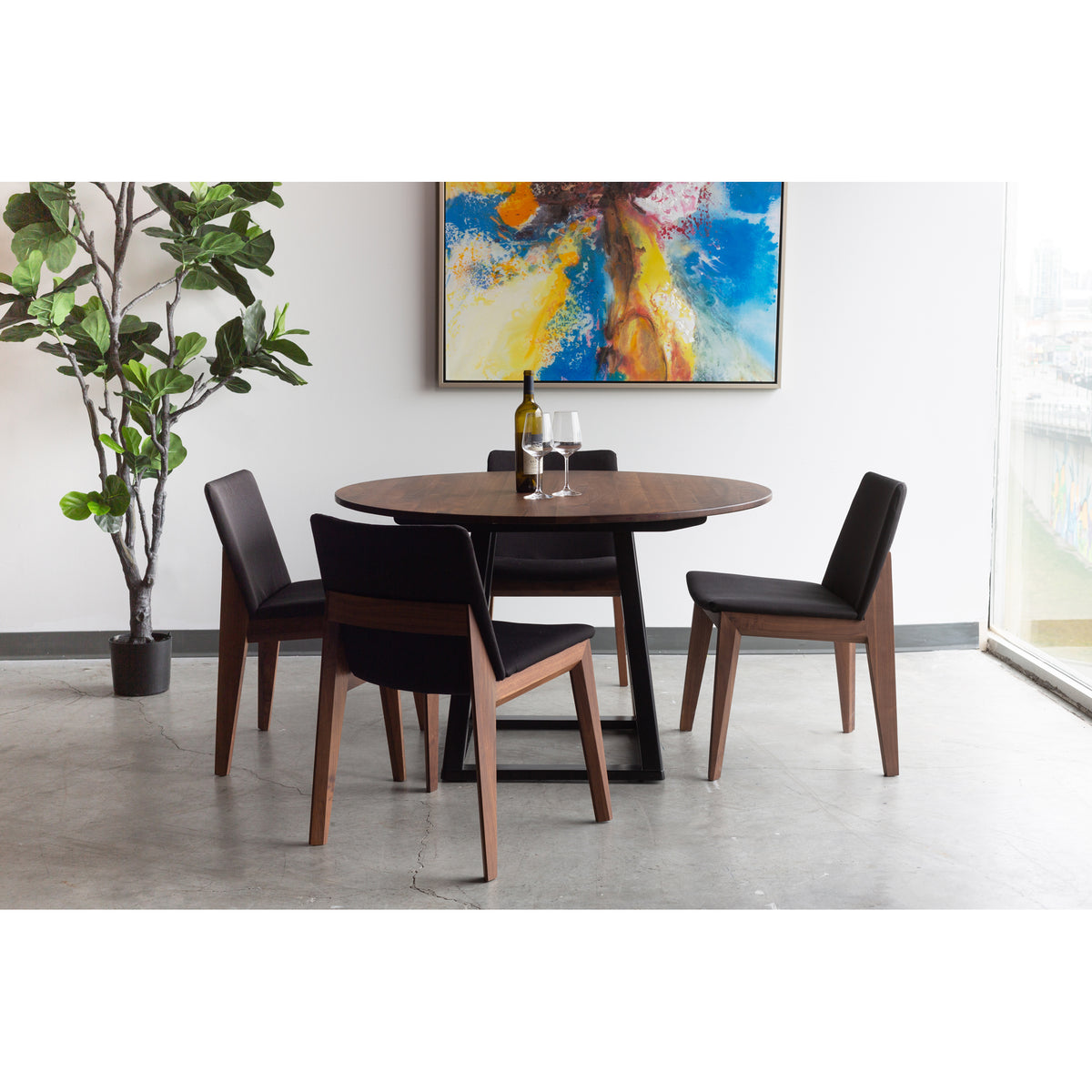 Deco Dining Chair – 21" Walnut Frame Dining Chair, Set of 2 (3 Colors) (24)