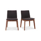 Deco Dining Chair – 21" Walnut Frame Dining Chair, Set of 2 (3 Colors) (18)