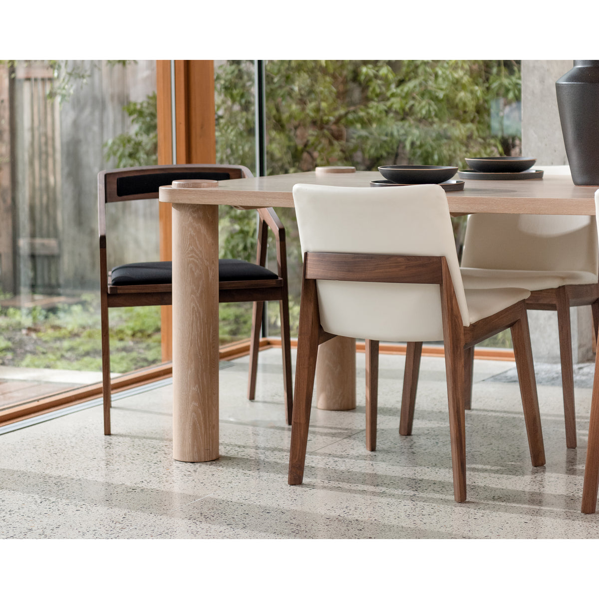 Deco Dining Chair – 21" Walnut Frame Dining Chair, Set of 2 (3 Colors) (9)