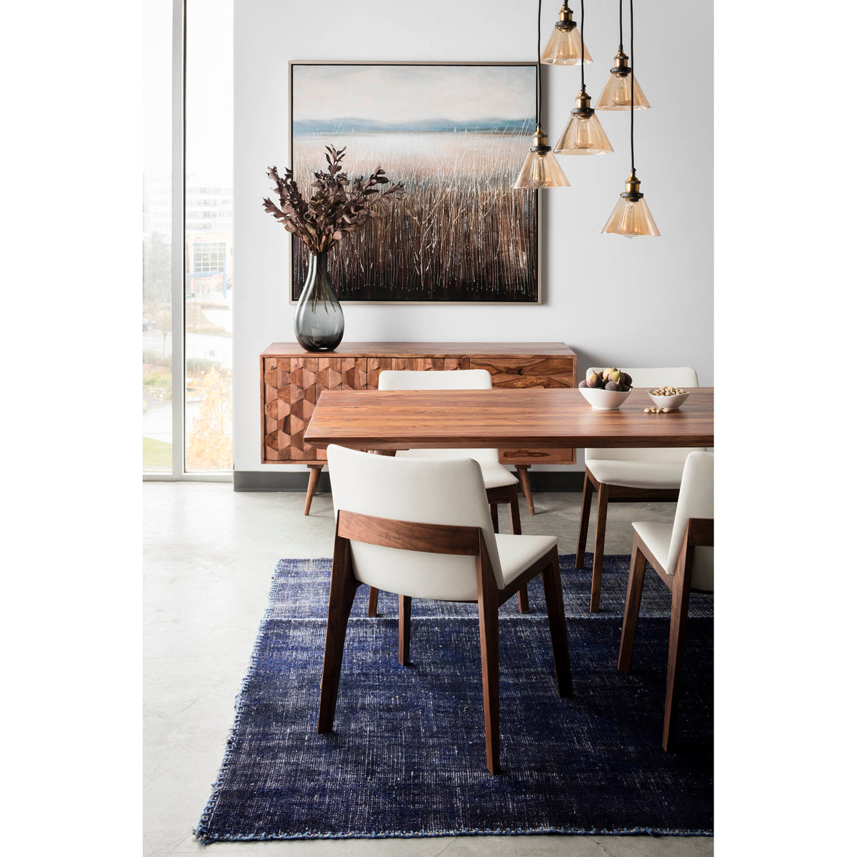 Deco Dining Chair – 21" Walnut Frame Dining Chair, Set of 2 (3 Colors) (12)