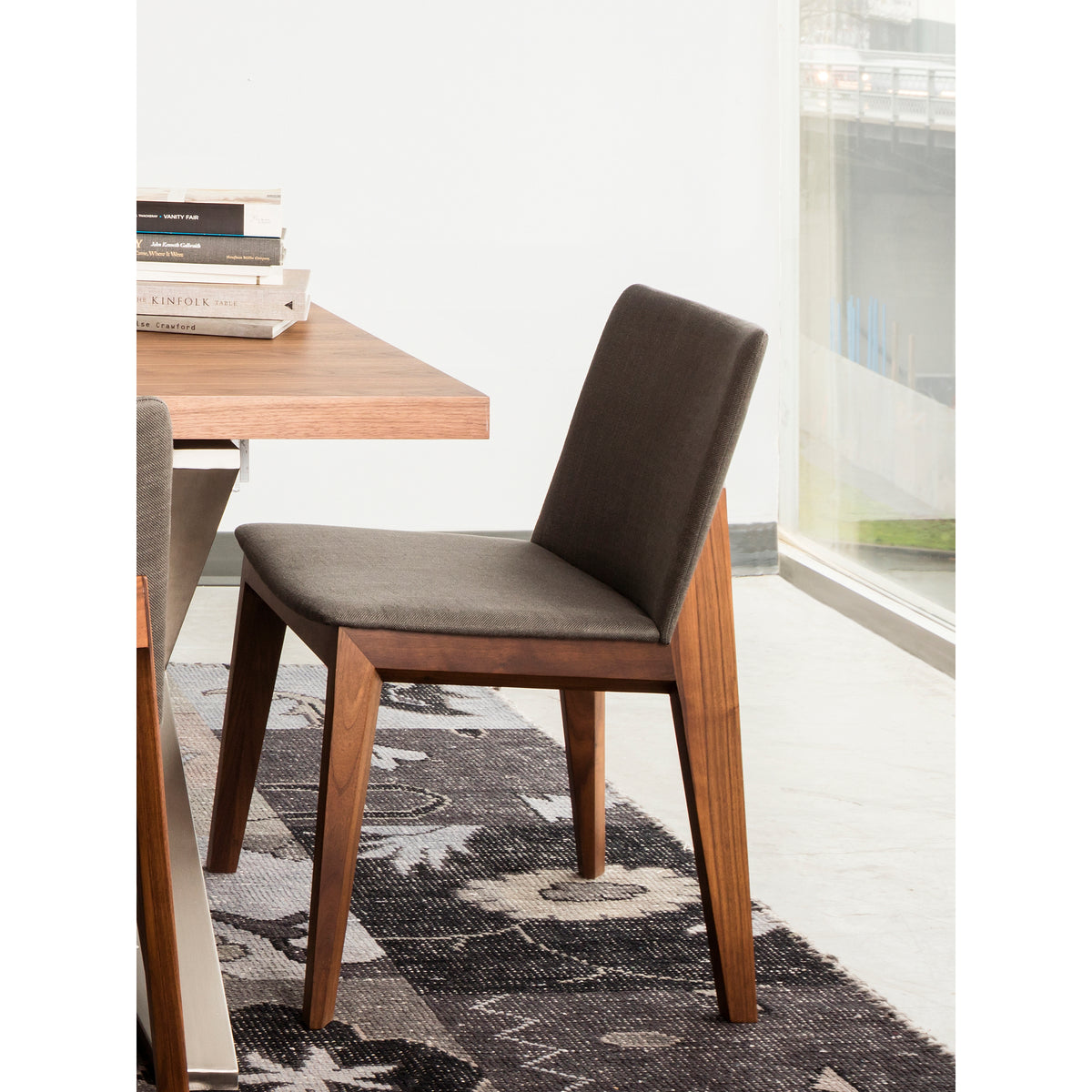 Deco Dining Chair – 21" Walnut Frame Dining Chair, Set of 2 (3 Colors) (35)
