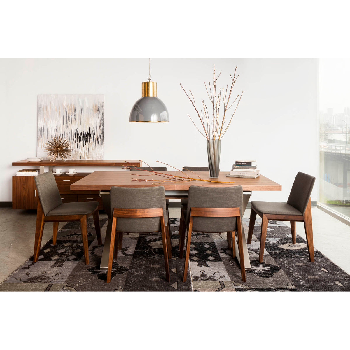 Deco Dining Chair – 21" Walnut Frame Dining Chair, Set of 2 (3 Colors) (39)