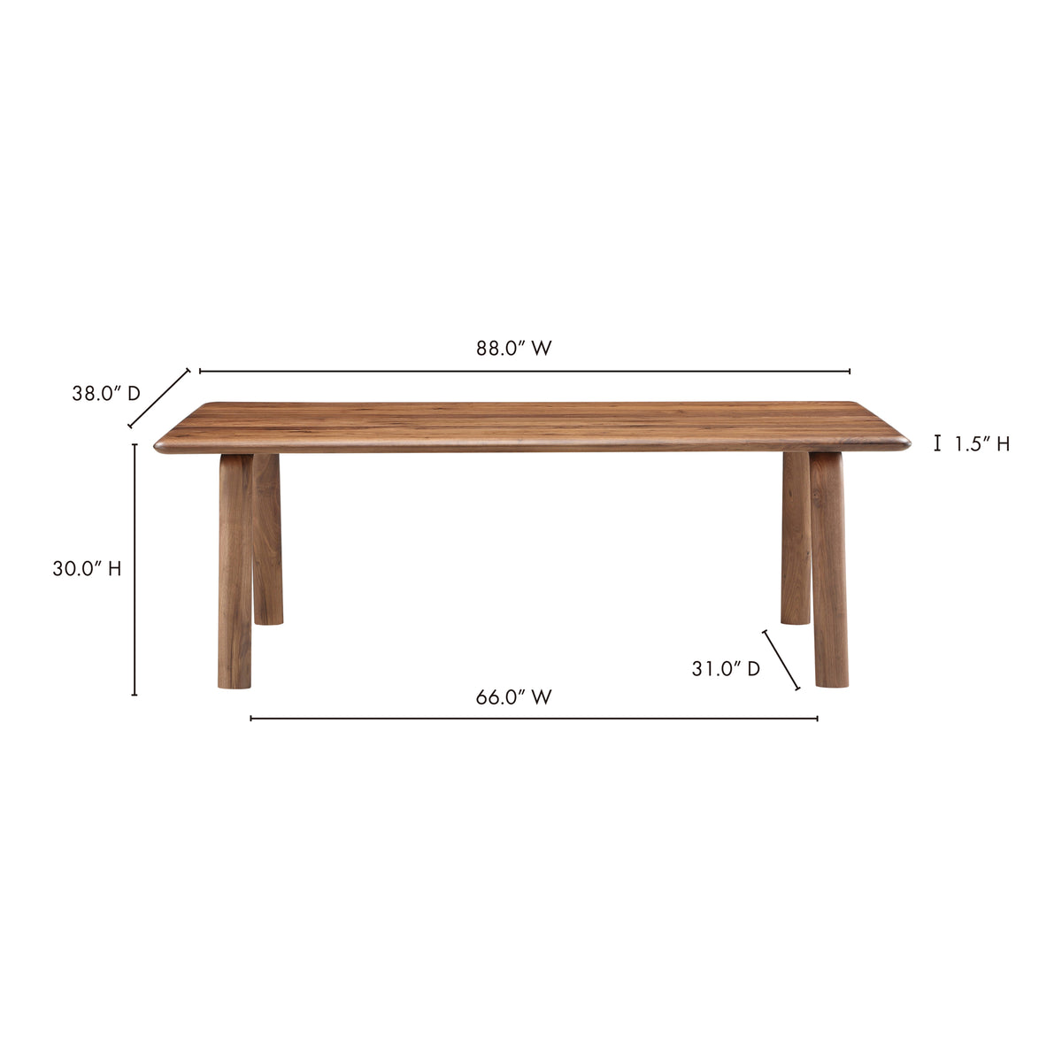 Malibu Dining Table – 88" Solid Wood Dining Table (2 Colors) (15)