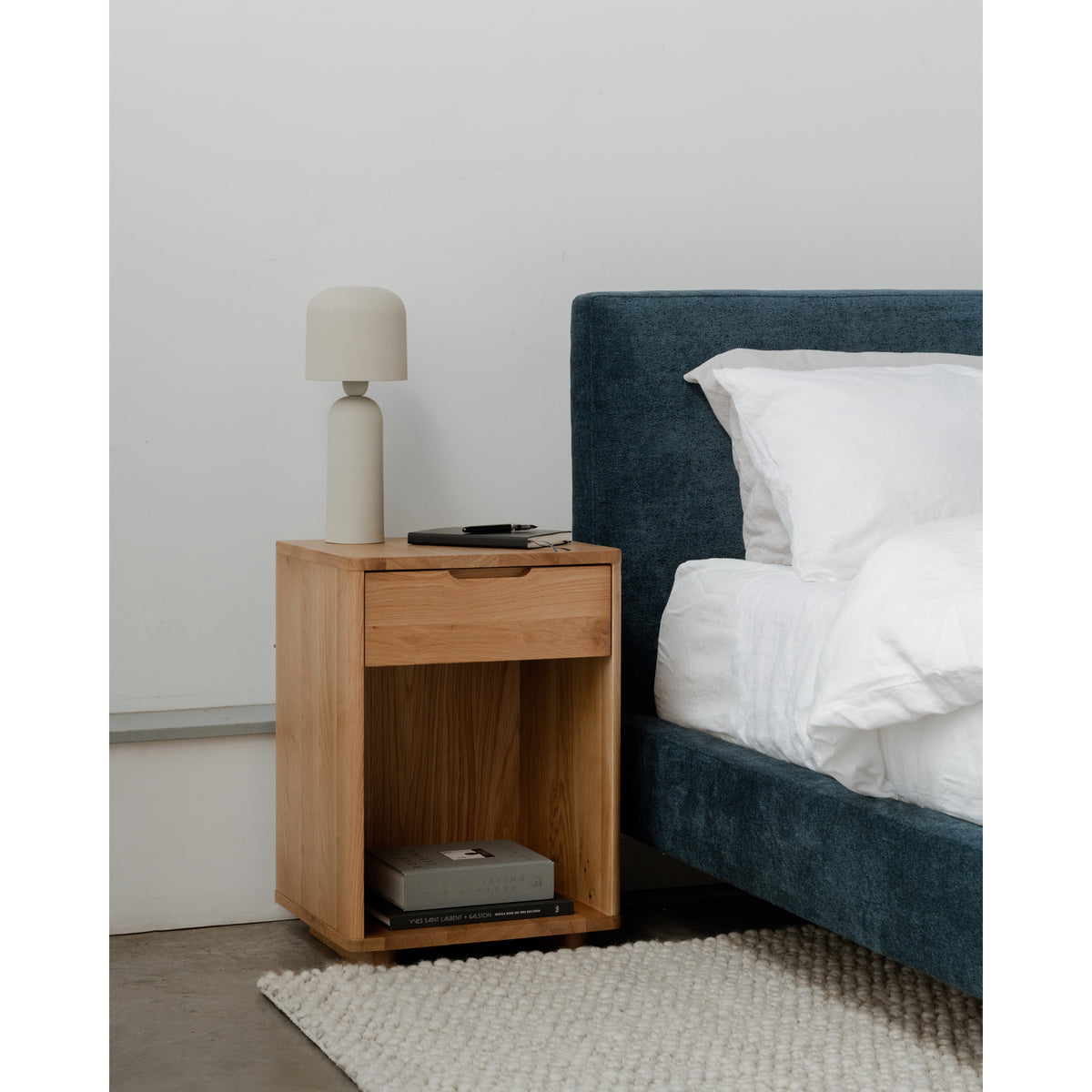 Osamu Nightstand – 17" Solid White Oak Nightstand (7)