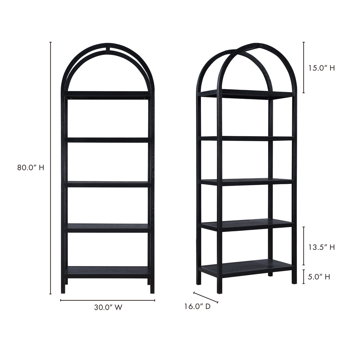 Eero Bookcase – 80" Solid Wood Bookcase (3 Colors) (24)