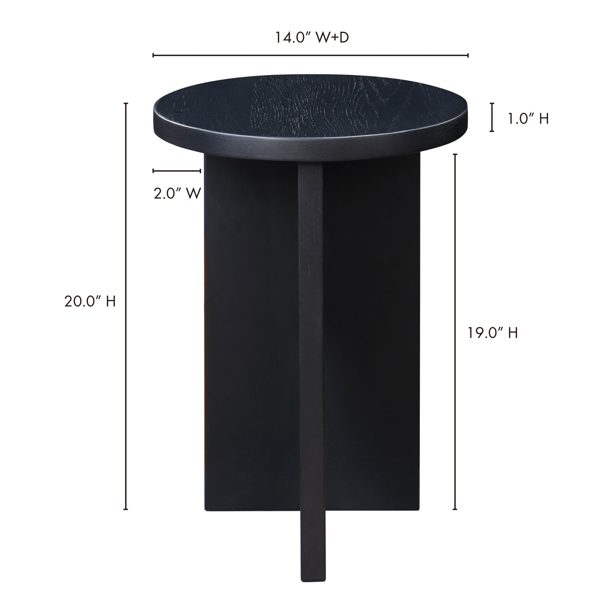 Grace Wood Accent Table – 14" Solid Wood Accent Table (3 Colors) (22)