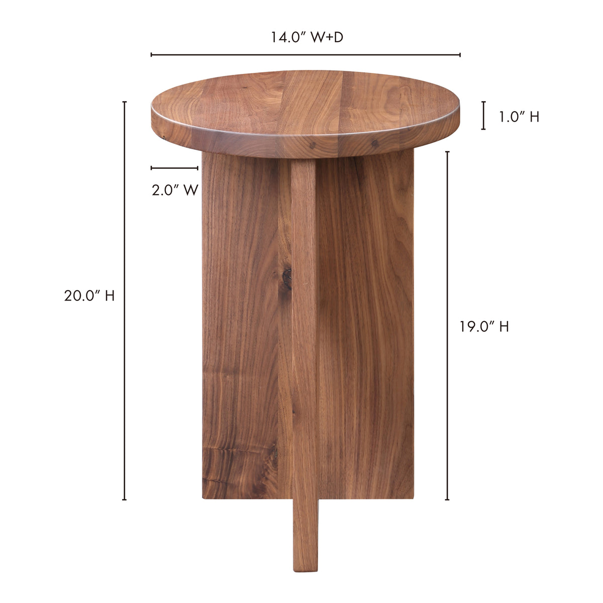 Grace Wood Accent Table – 14" Solid Wood Accent Table (3 Colors) (31)