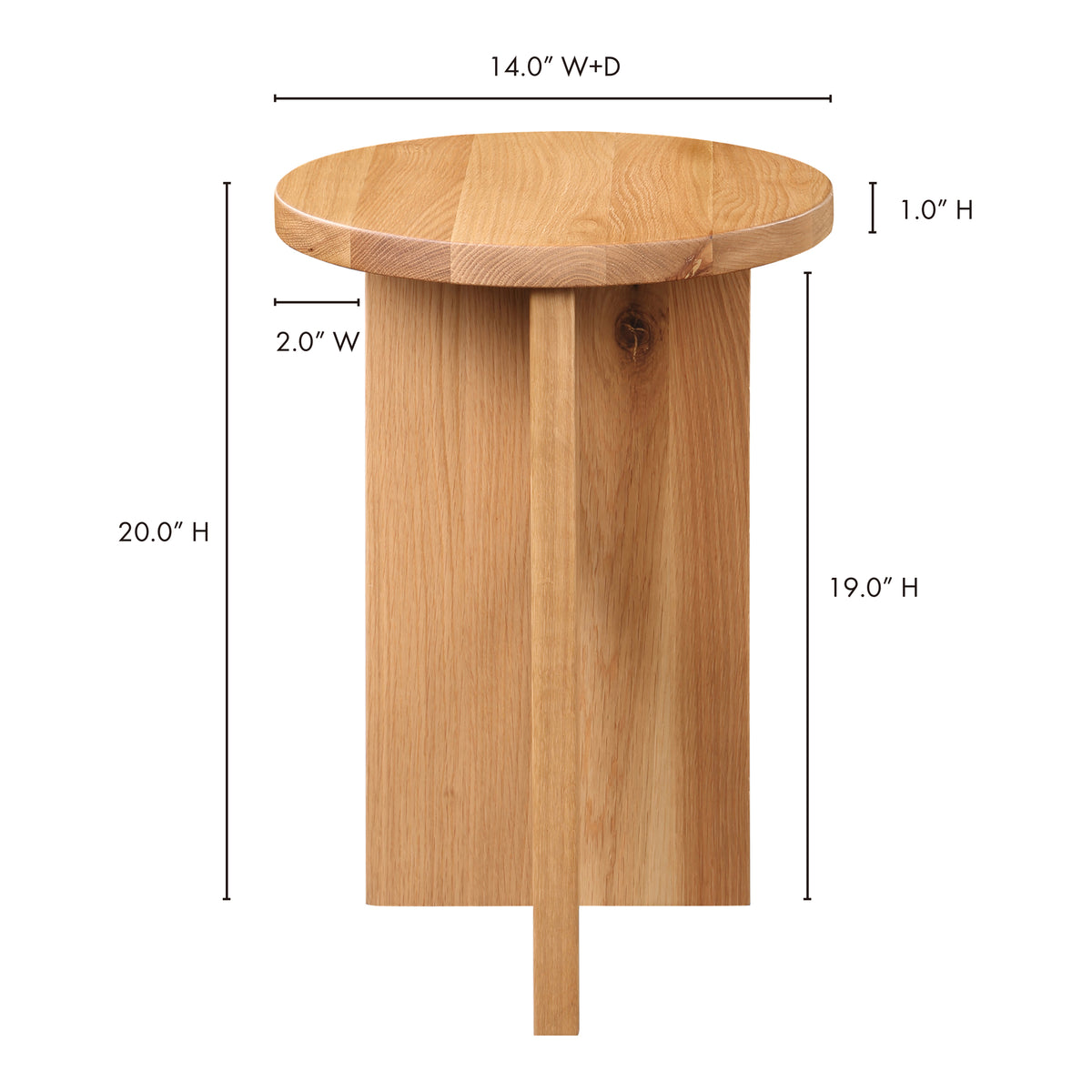 Grace Wood Accent Table – 14" Solid Wood Accent Table (3 Colors) (11)