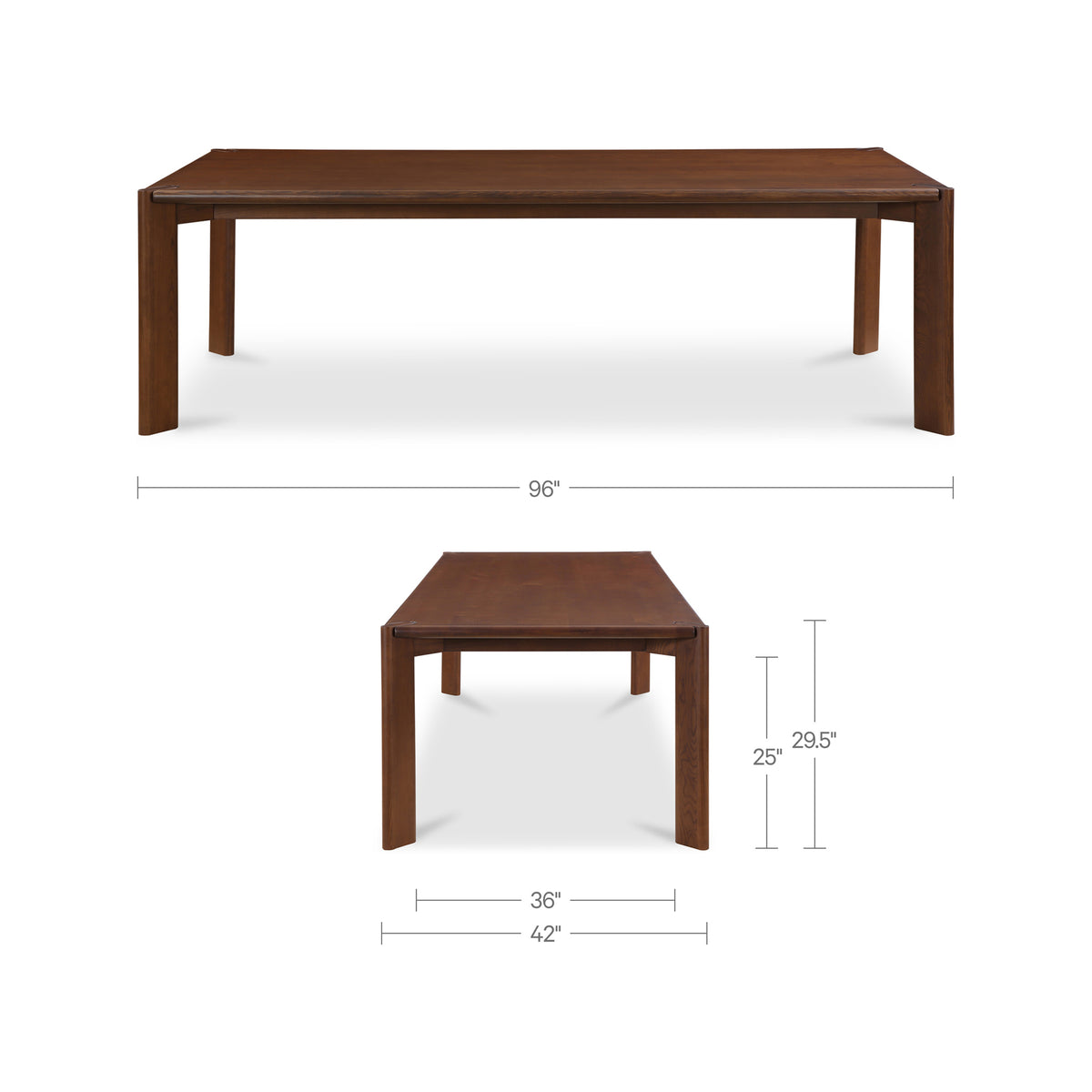 Daifuku Dining Table – 96" Solid Wood Dining Table (2 Colors) (11)