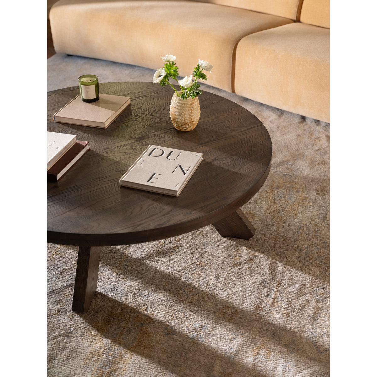 Alden Coffee Table – 50" Solid Oak Coffee Table (8)