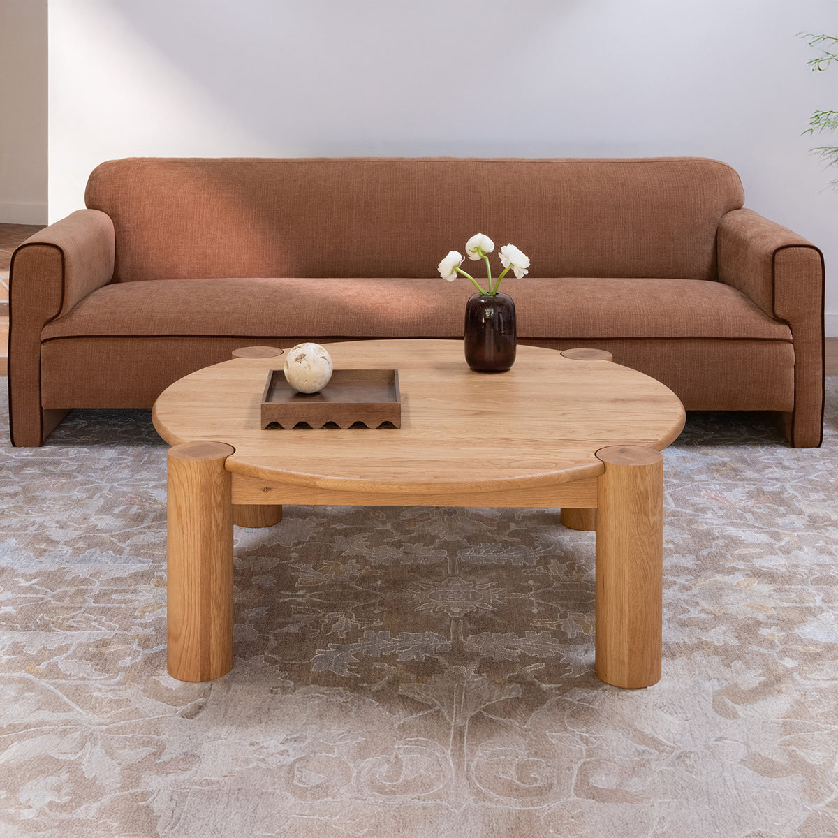 Jack Coffee Table – 43.3" Round Solid Oak Coffee Table (7)