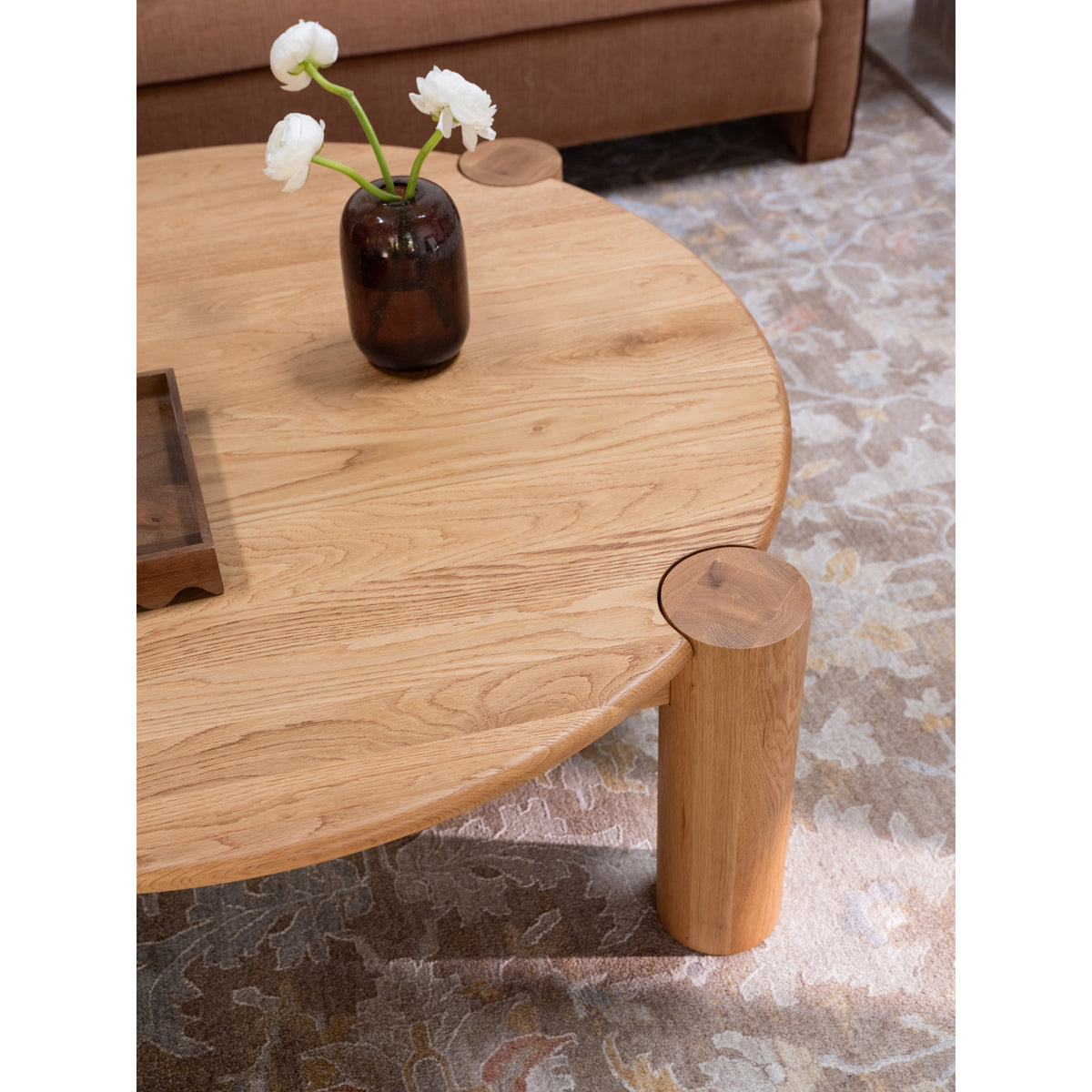 Jack Coffee Table – 43.3" Round Solid Oak Coffee Table (6)