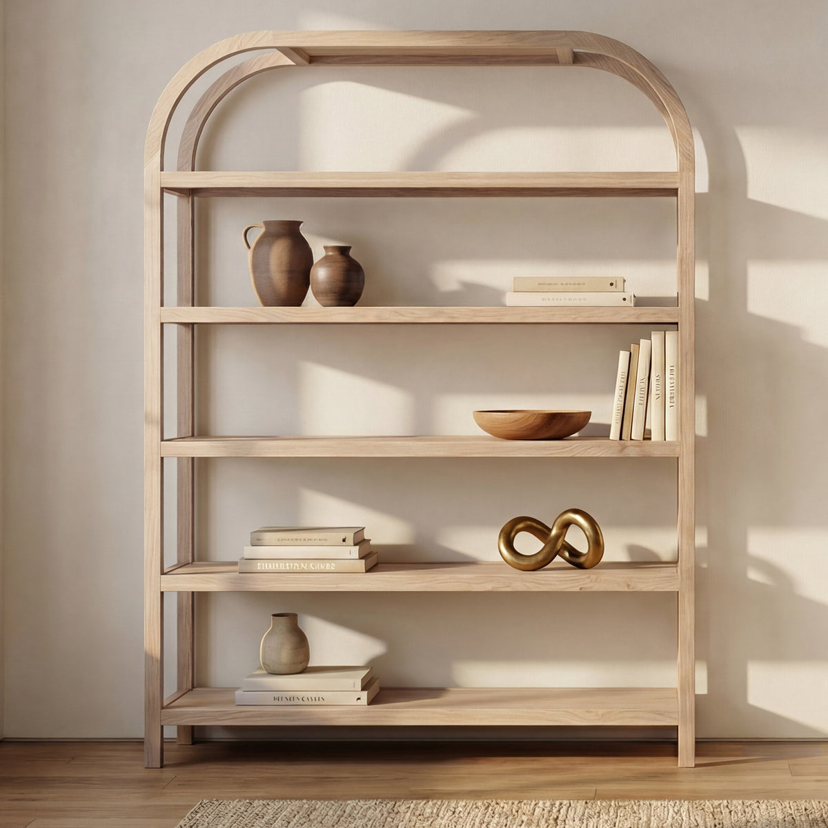 Eero Bookcase – 80" Solid Wood Bookcase (3 Colors) (37)