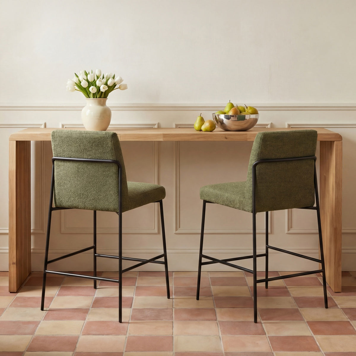 Carrie Counter Table – 75" Solid Oak Counter Table (7)