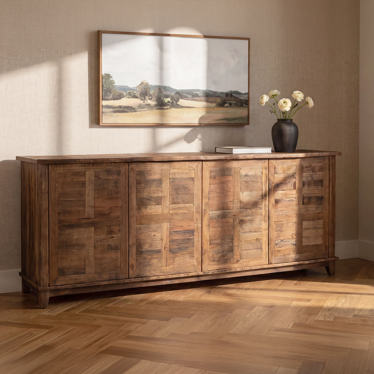 Augusta Sideboard – 82" Reclaimed Wood Sideboard (7)