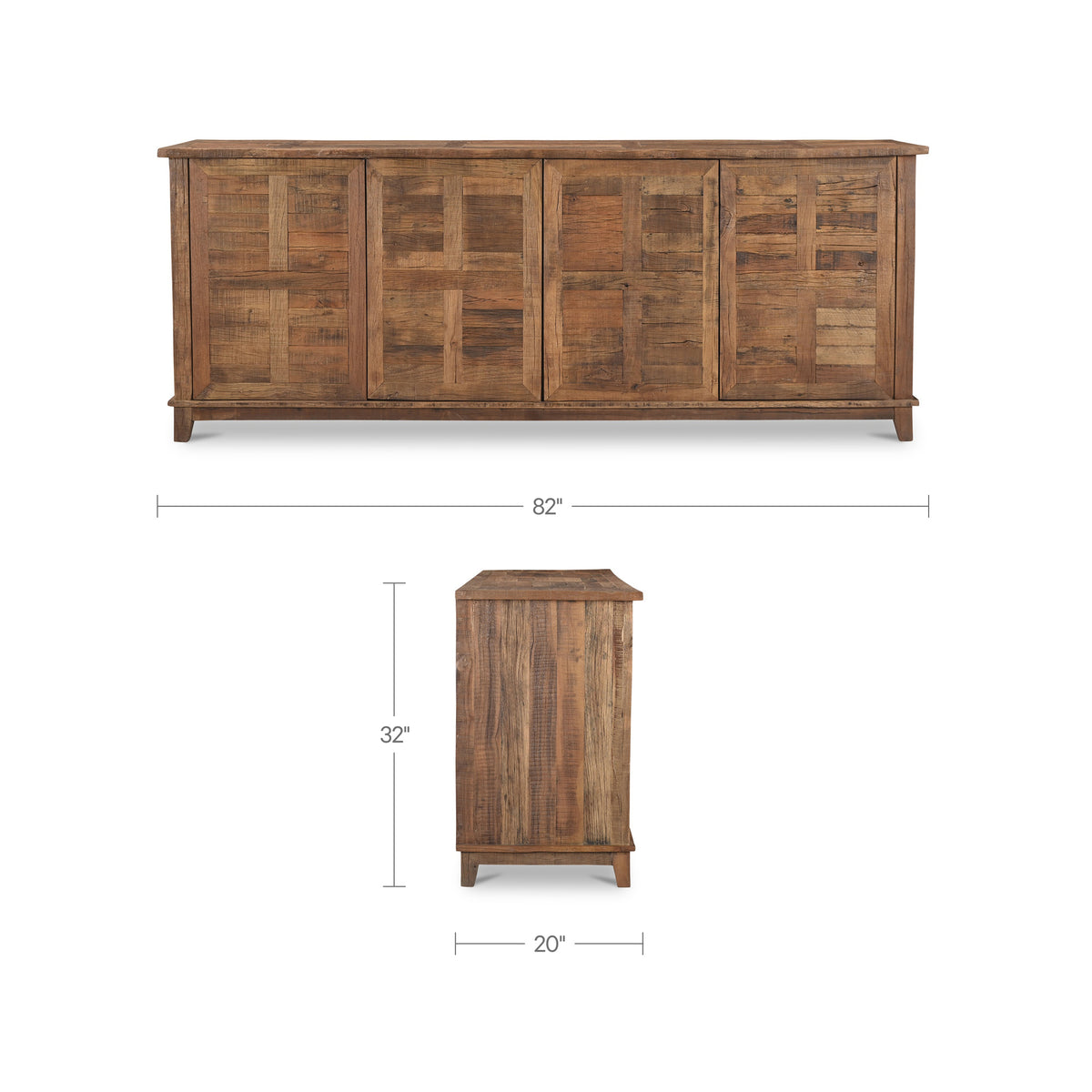 Augusta Sideboard – 82" Reclaimed Wood Sideboard (8)
