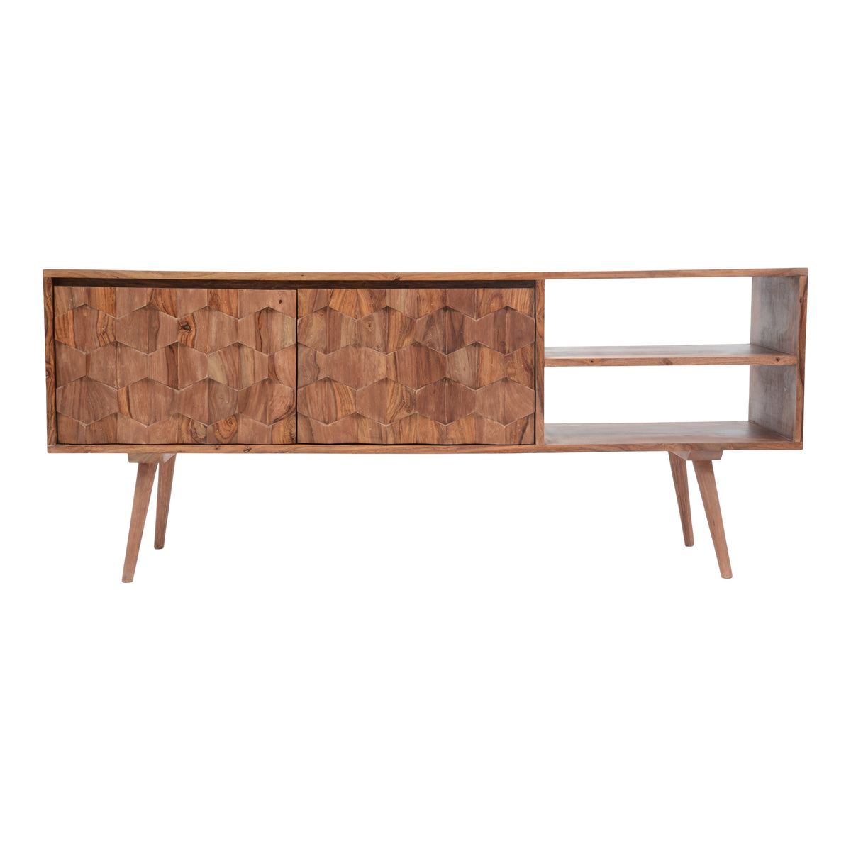 O2 TV Cabinet – 57" Sheesham Wood TV Cabinet (1)