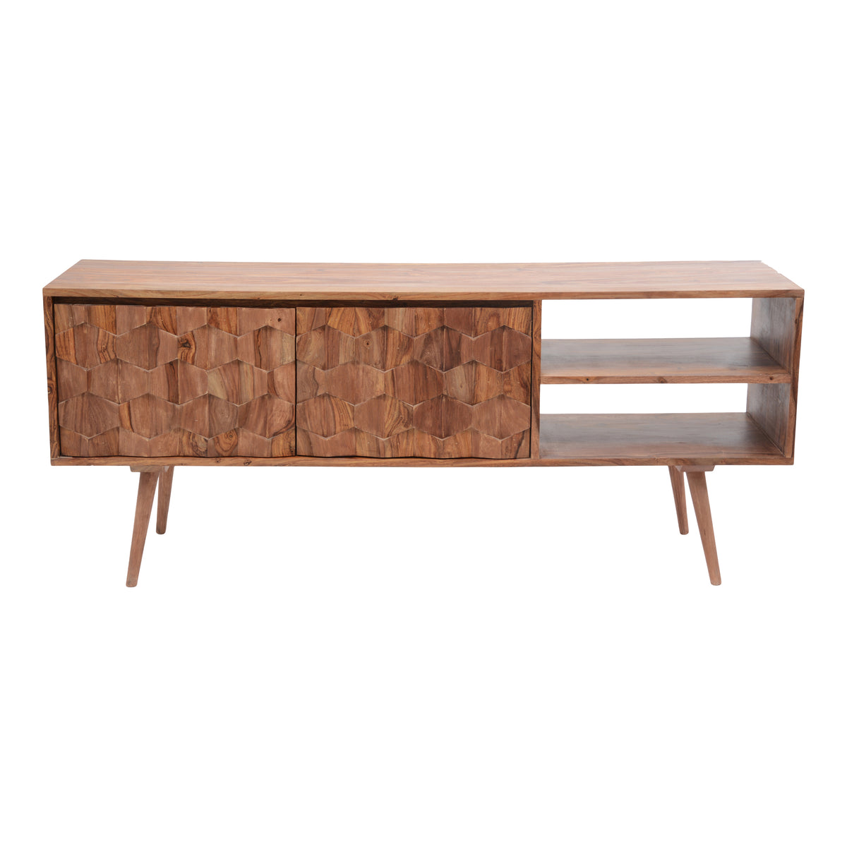 O2 TV Cabinet – 57" Sheesham Wood TV Cabinet (2)