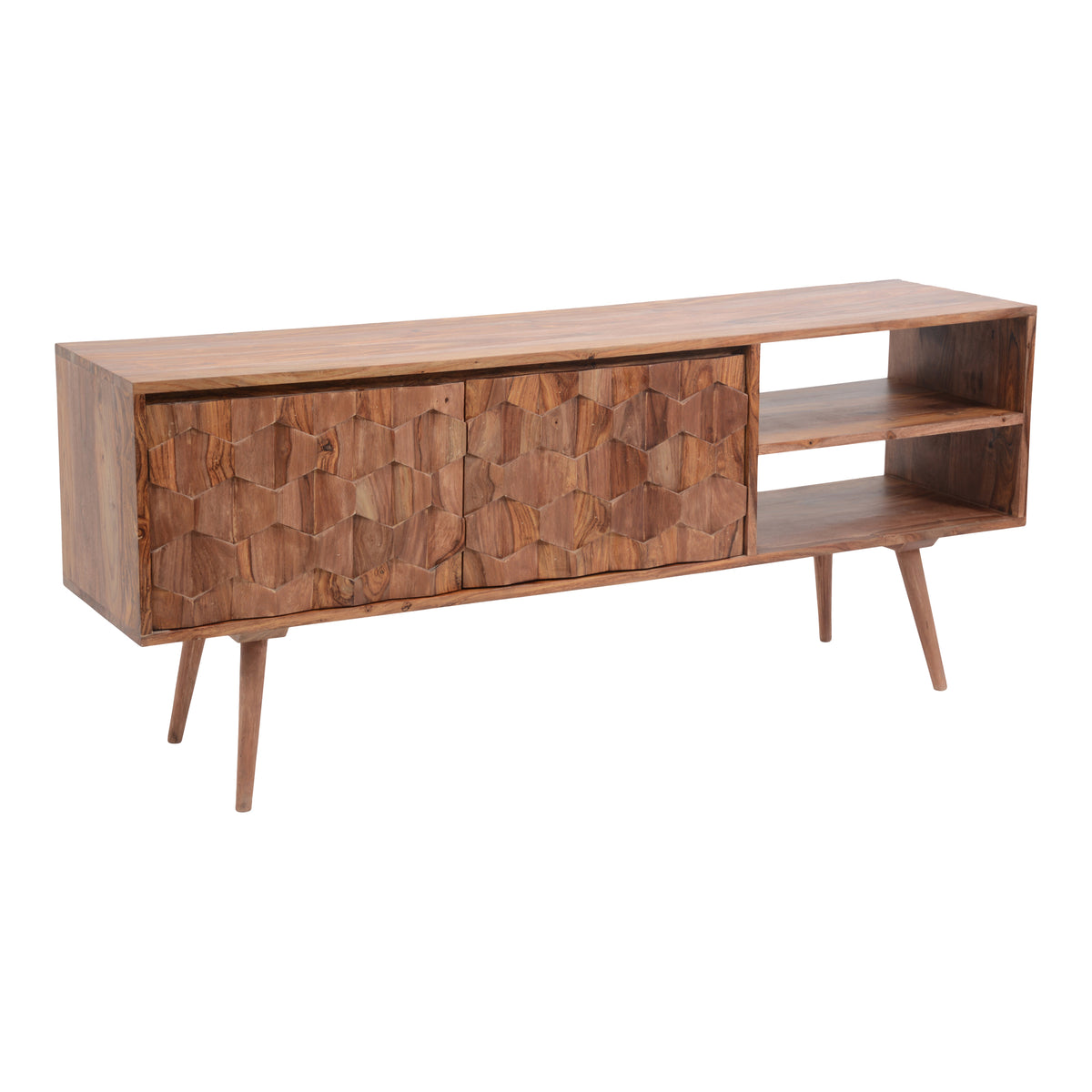 O2 TV Cabinet – 57" Sheesham Wood TV Cabinet (3)